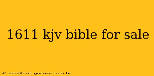 1611 kjv bible for sale