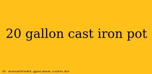 20 gallon cast iron pot