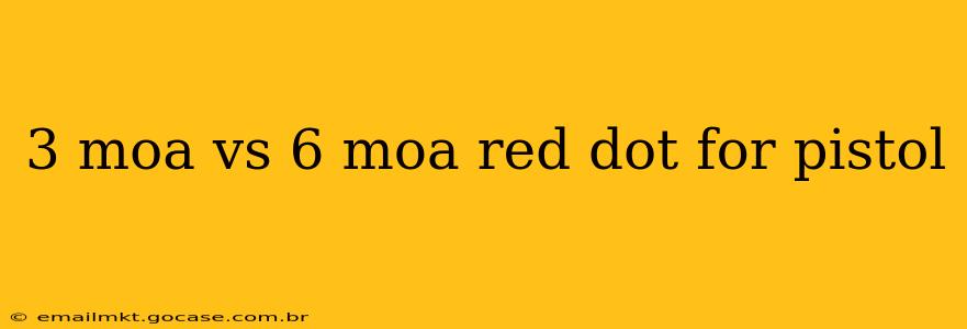 3 moa vs 6 moa red dot for pistol