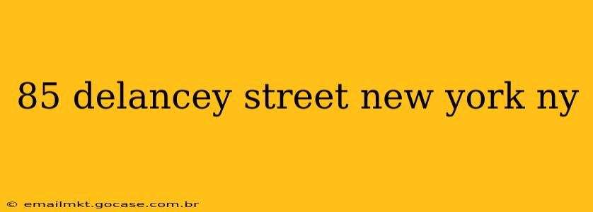 85 delancey street new york ny