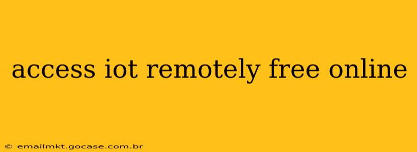 access iot remotely free online