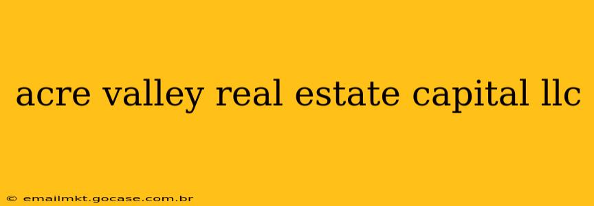 acre valley real estate capital llc