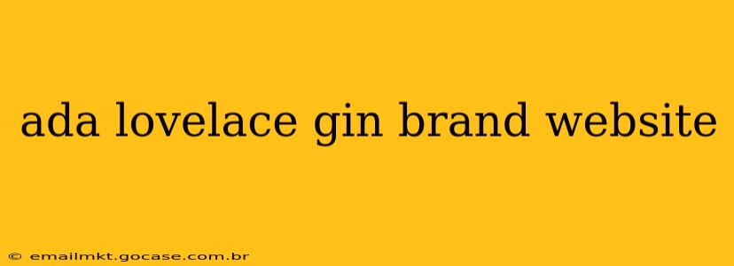 ada lovelace gin brand website