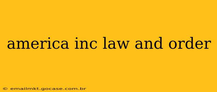 america inc law and order