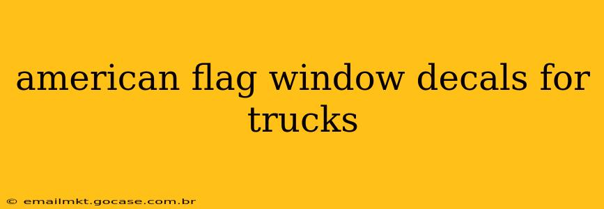 american flag window decals for trucks