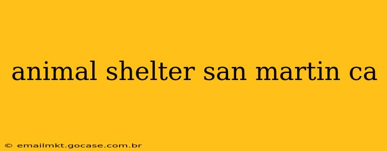 animal shelter san martin ca