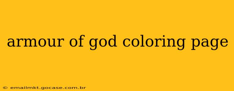 armour of god coloring page