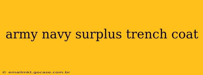 army navy surplus trench coat