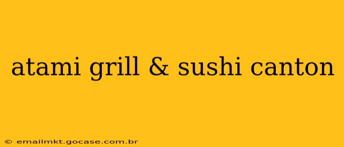 atami grill & sushi canton