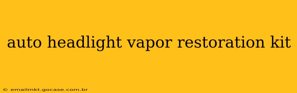 auto headlight vapor restoration kit