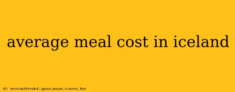 average meal cost in iceland