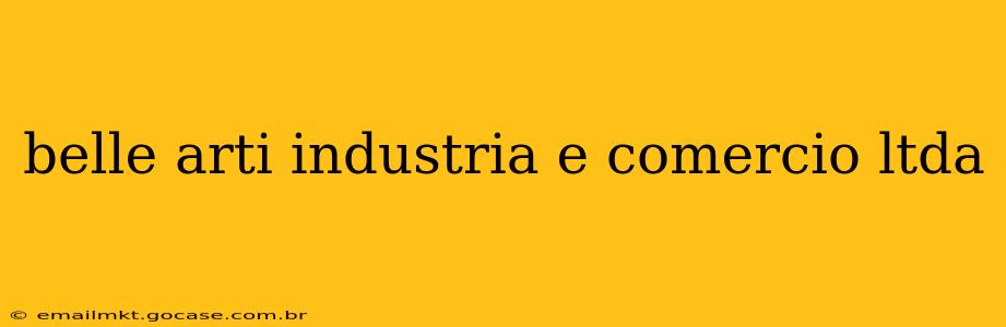 belle arti industria e comercio ltda
