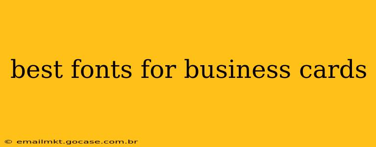 best fonts for business cards