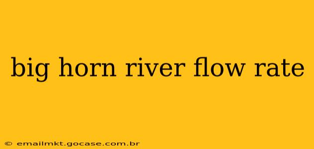 big horn river flow rate