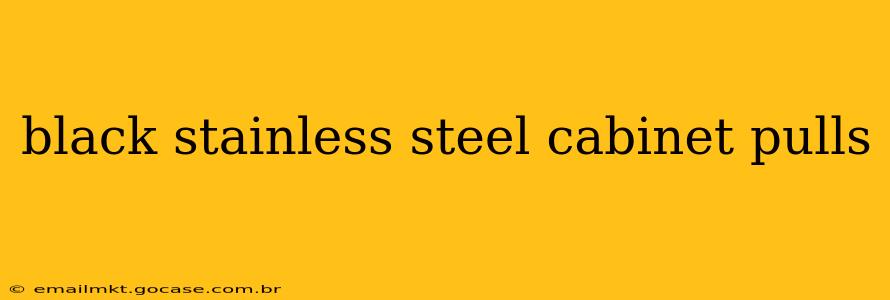 black stainless steel cabinet pulls
