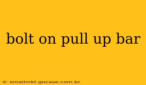 bolt on pull up bar
