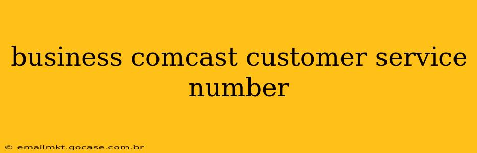 business comcast customer service number