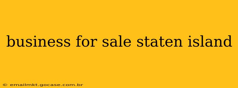 business for sale staten island
