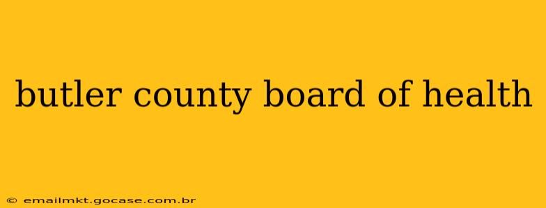 butler county board of health
