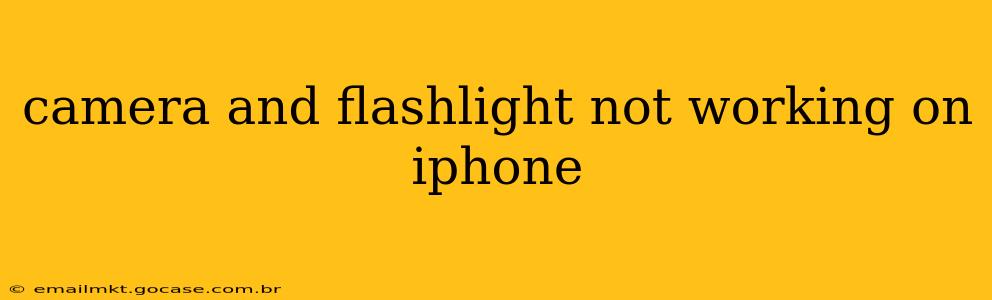 camera and flashlight not working on iphone