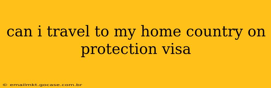 can i travel to my home country on protection visa