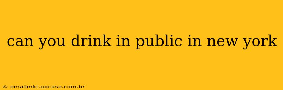 can you drink in public in new york