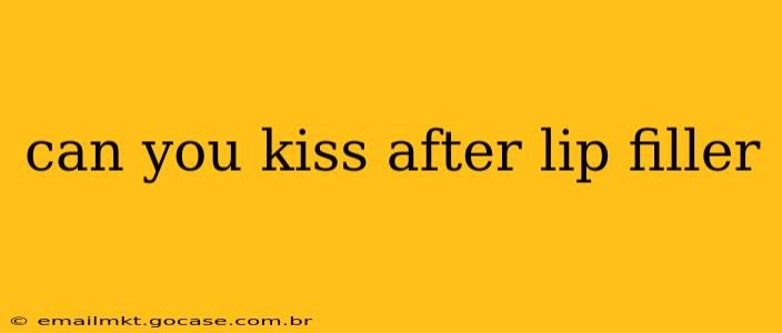 can you kiss after lip filler
