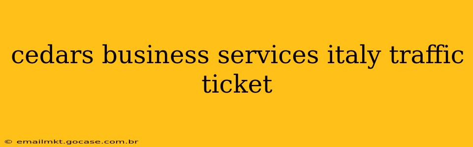 cedars business services italy traffic ticket