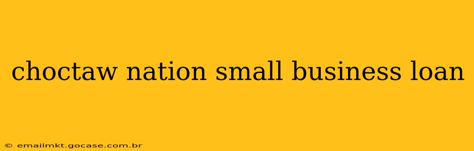 choctaw nation small business loan