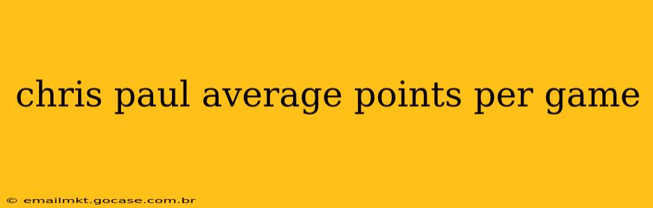 chris paul average points per game