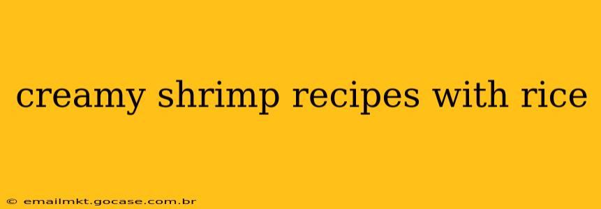 creamy shrimp recipes with rice