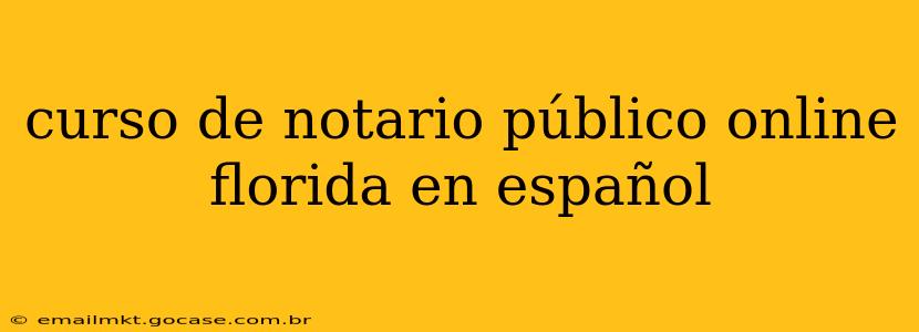 curso de notario público online florida en español