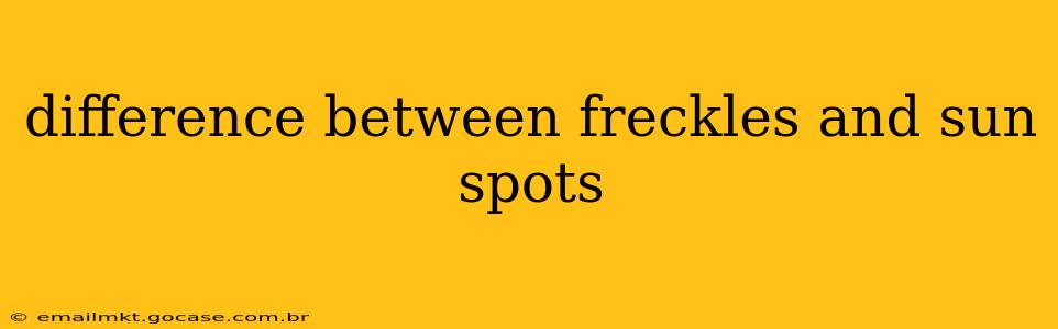 difference between freckles and sun spots