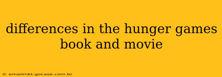 differences in the hunger games book and movie