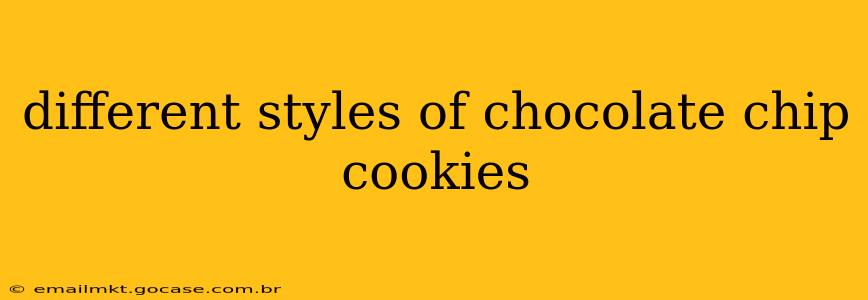 different styles of chocolate chip cookies