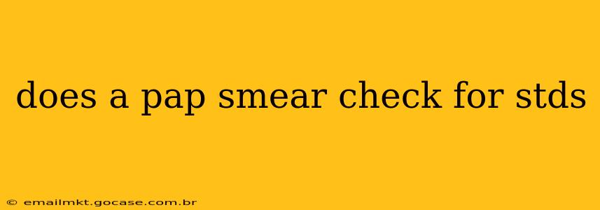 does a pap smear check for stds
