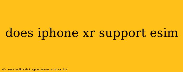 does iphone xr support esim