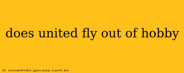 does united fly out of hobby