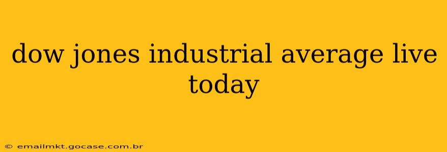 dow jones industrial average live today