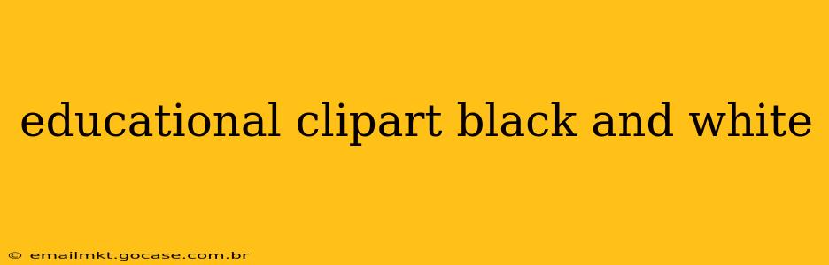 educational clipart black and white
