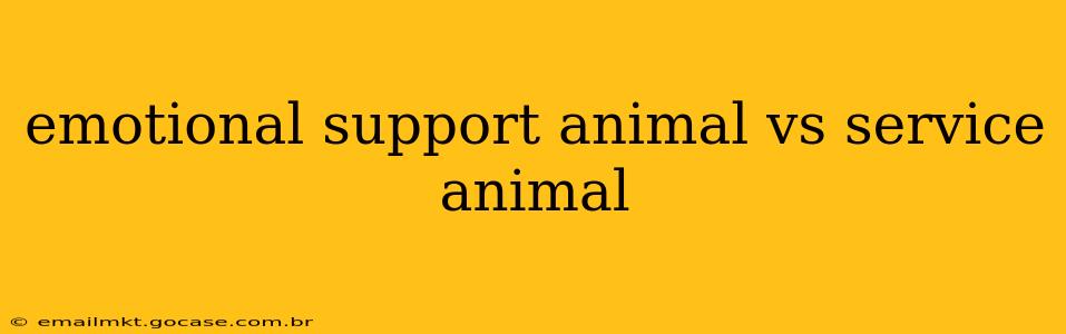 emotional support animal vs service animal