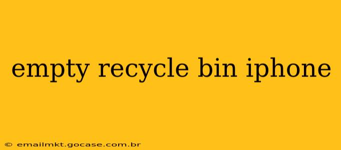empty recycle bin iphone