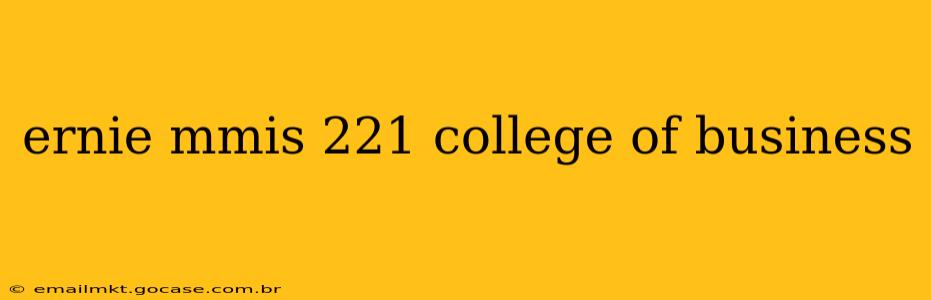 ernie mmis 221 college of business