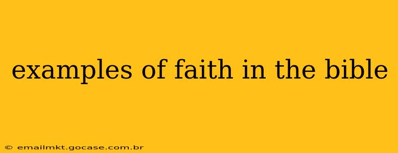 examples of faith in the bible