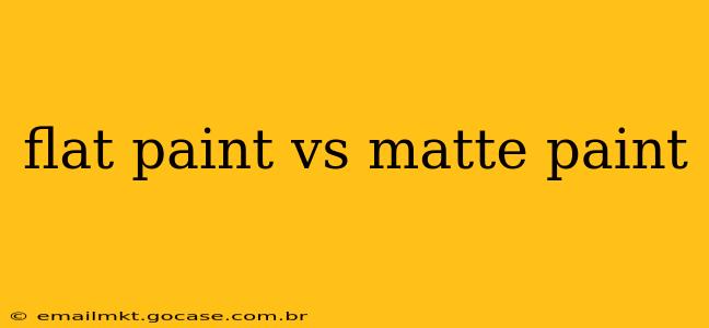flat paint vs matte paint