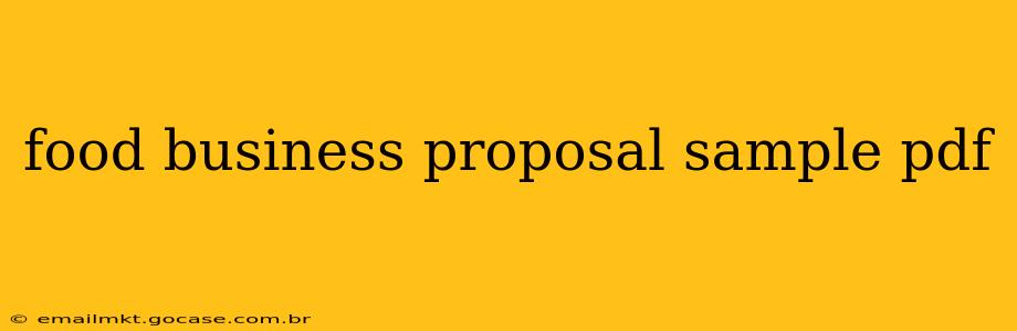food business proposal sample pdf