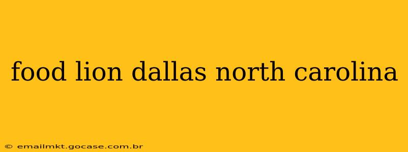 food lion dallas north carolina