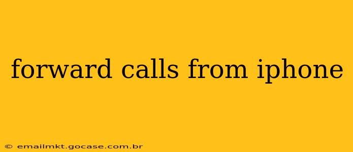 forward calls from iphone