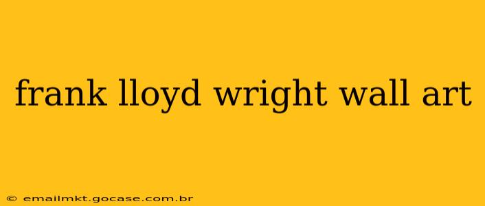 frank lloyd wright wall art