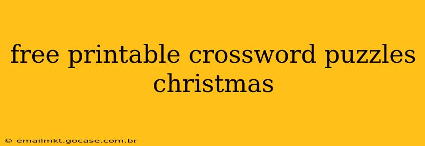 free printable crossword puzzles christmas